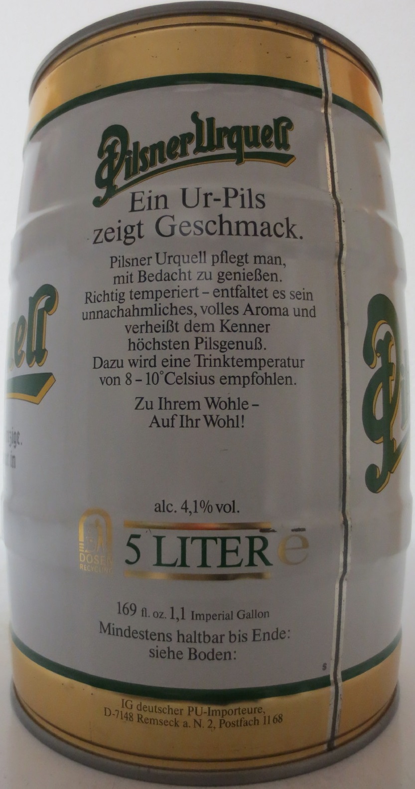 Pilsner Urquell Das Einzige. Gebraut in Pilsen. 