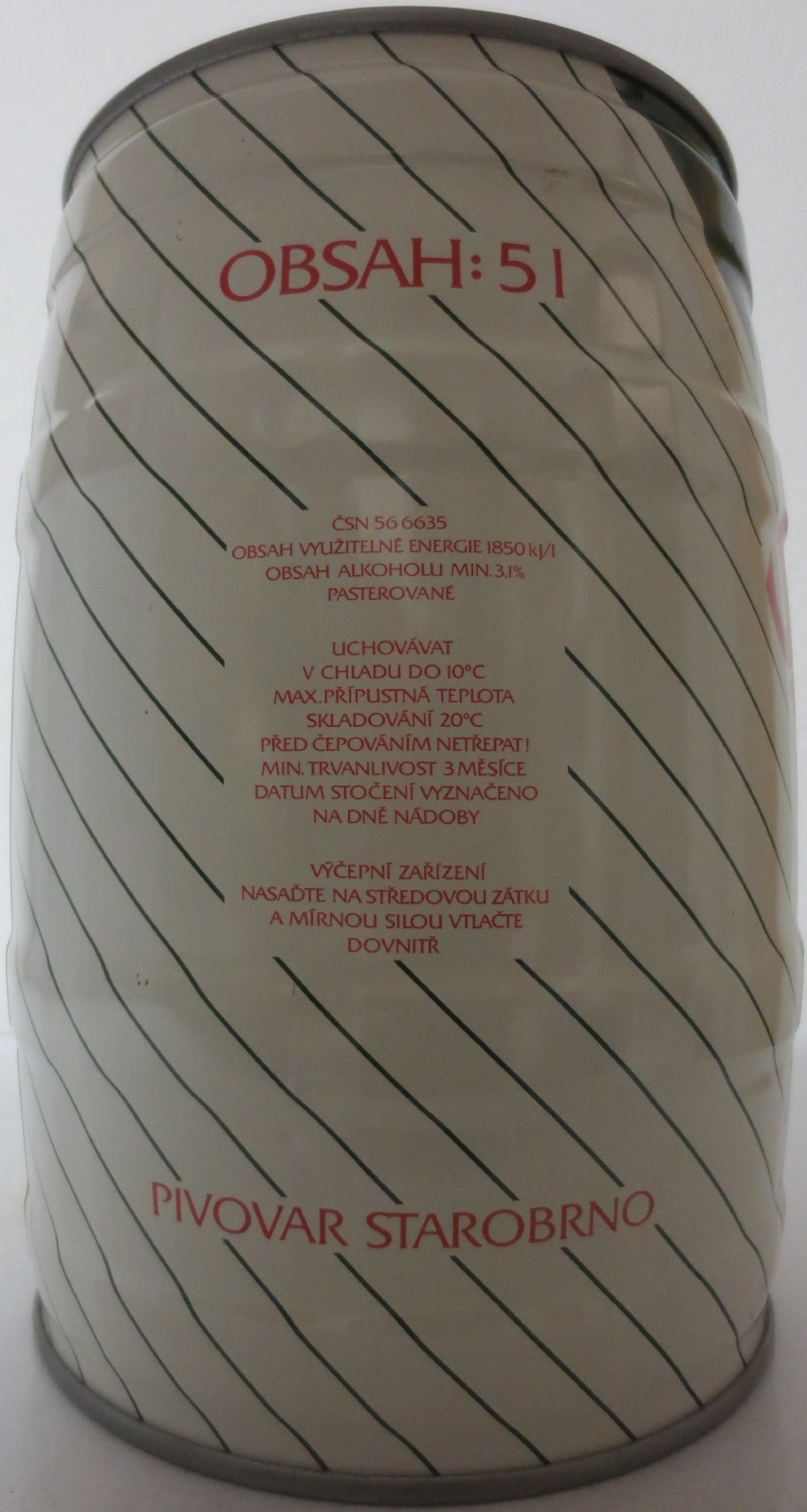 STAROBRNO Světlý ležák 12% (ČSSR) 