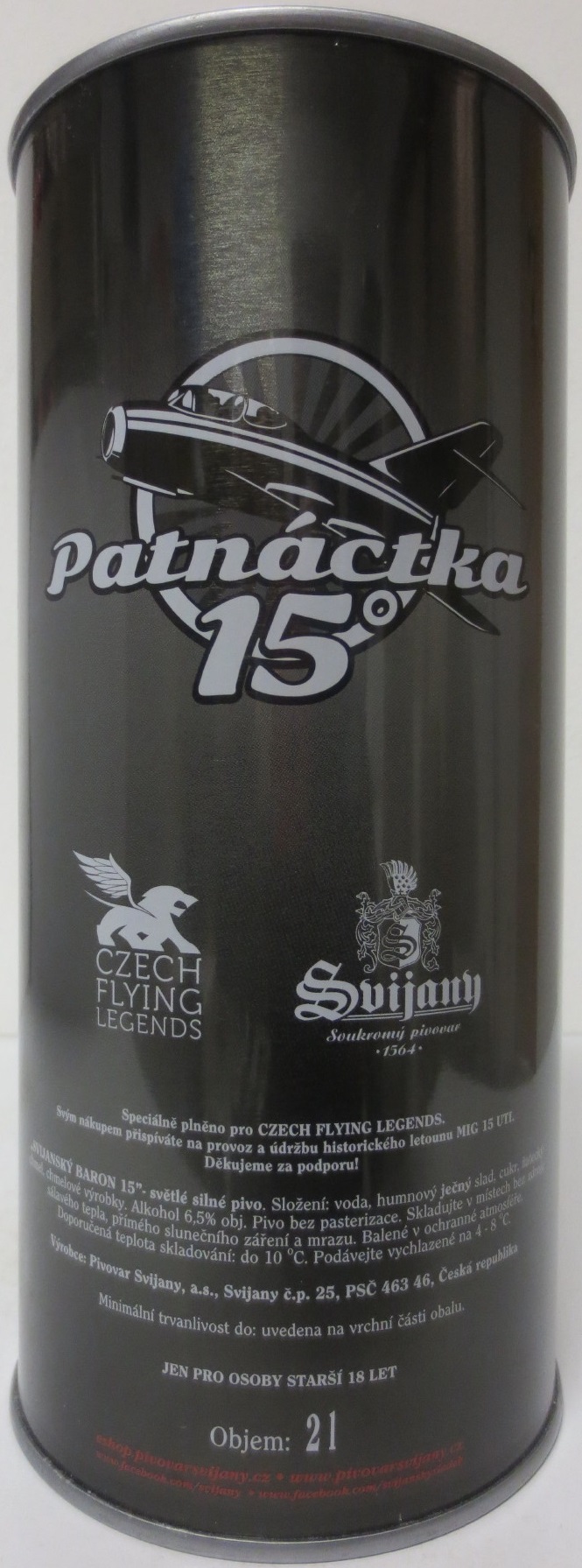 Svijany SVIJANSKÝ BARON 15 Patnáctka 15° CZECH FLYING LEGENDS (200cl) č.1 