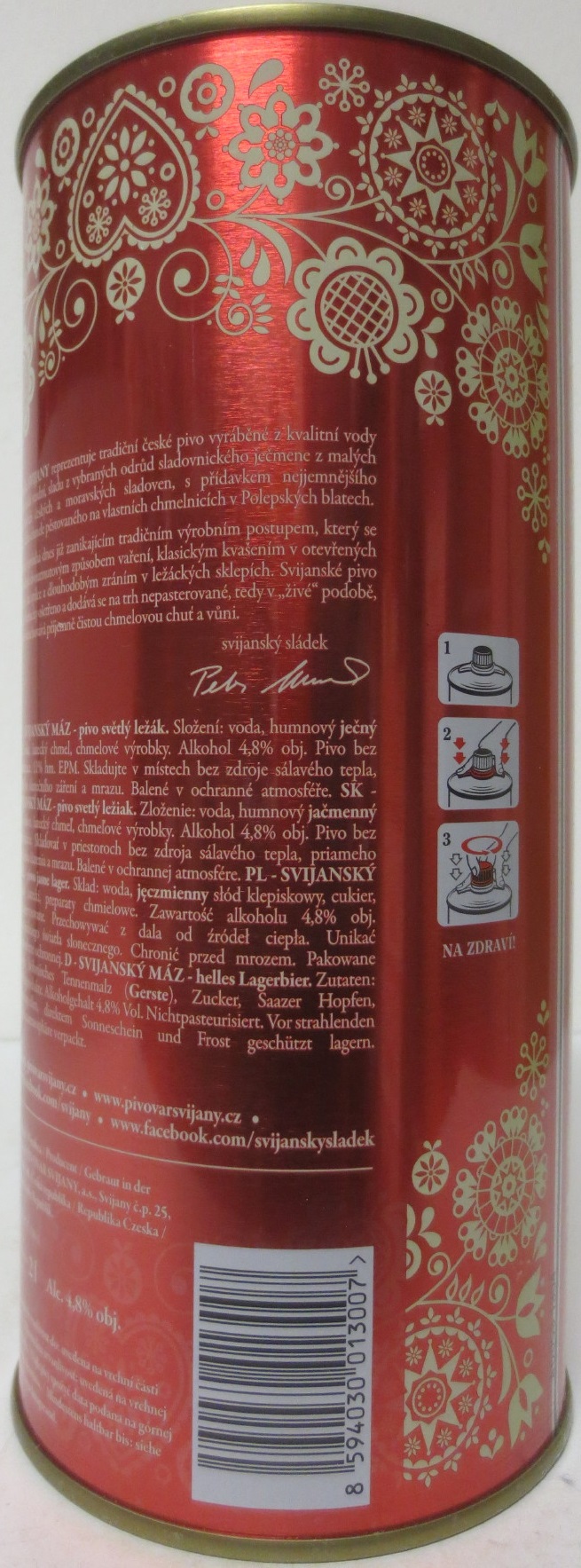 Svijany SVIJANSKÝ MÁZ Veselé Velikonoce (200cl) červené