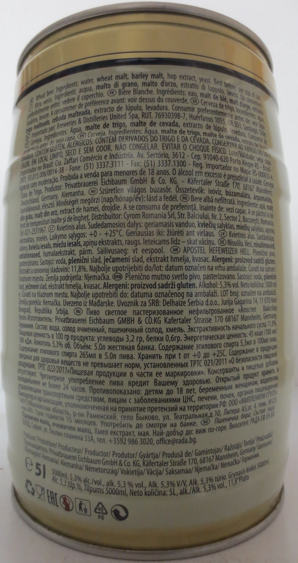 Apostel Weissbier (5L) Nr.1