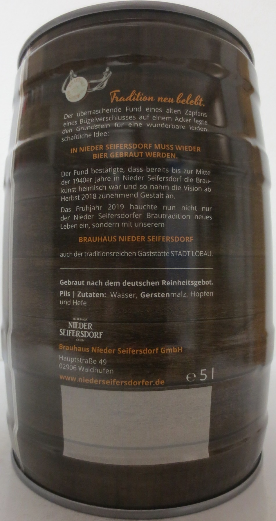 NIEDER SEIFERSDORFER Unser Pilsner (5L) Nr.1