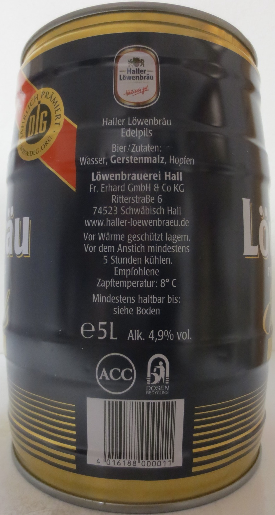 Haller Löwenbräu Edel-Pils PREMIUM (5L) Nr.3