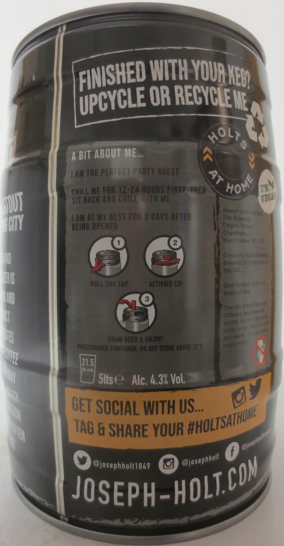 JOSEPH HOLT OF MANCHESTER TRAILBLAZER STOUT (5L) Nr.1