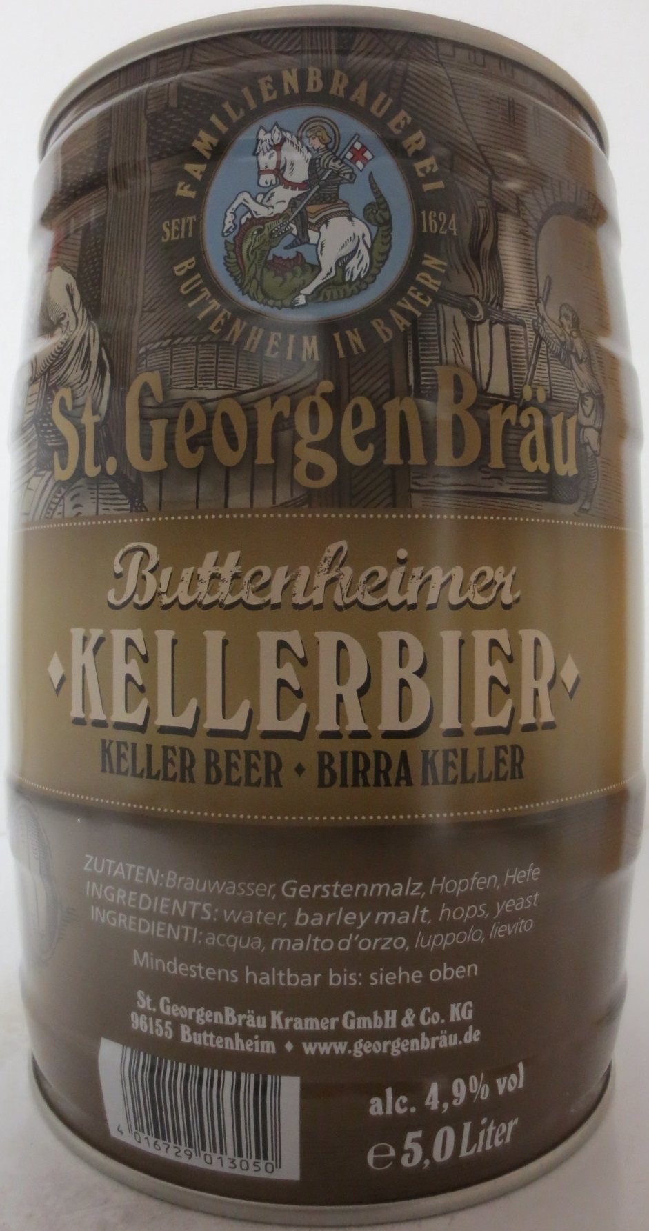 St. Georgen Bräu Buttenheimer KELLERBIER ungespundet hefebier (5L) Nr.1