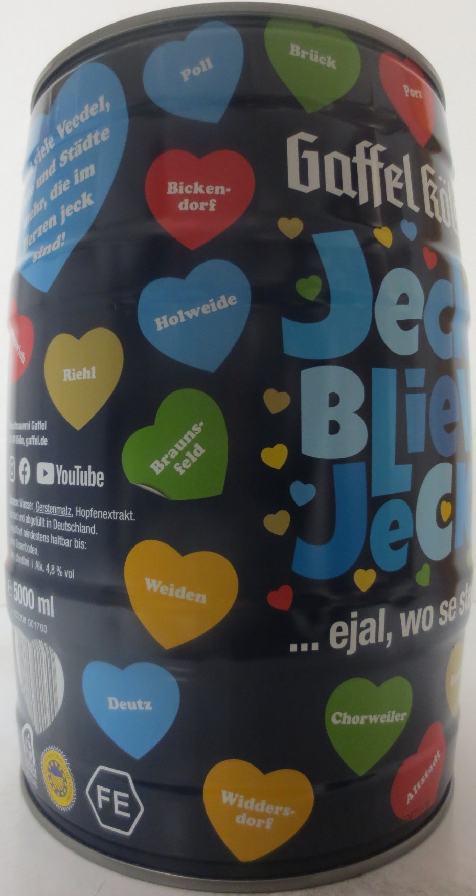 Gaffel kölsch Jecke BLieve JeCKe ... ejal, wo se stecke! (5L) Nr.1