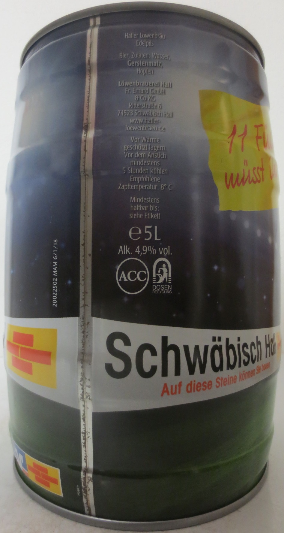 Schwäbisch Hall FEIERN WIE DIE WELTMEISTER. (5L) Nr.1  