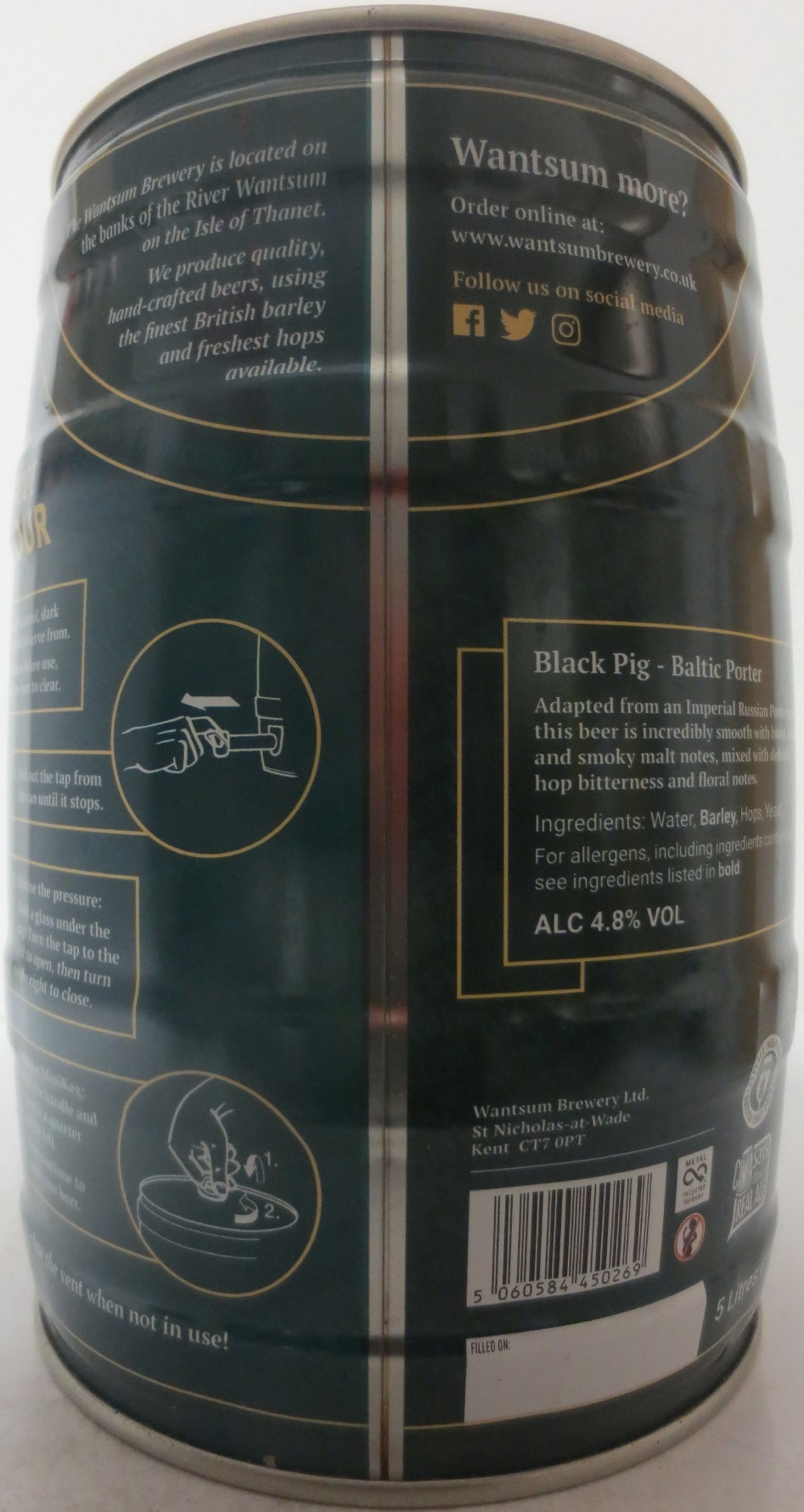 WANTSUM BLACK PIG Baltic Porter ALC 4,8% VOL (5L) Nr.1