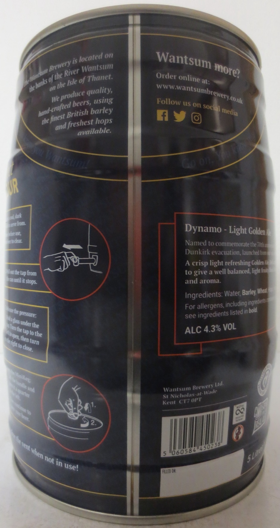 WANTSUM DYNAMO Light Golden Ale ALC 4,3% VOL (5L) Nr.1