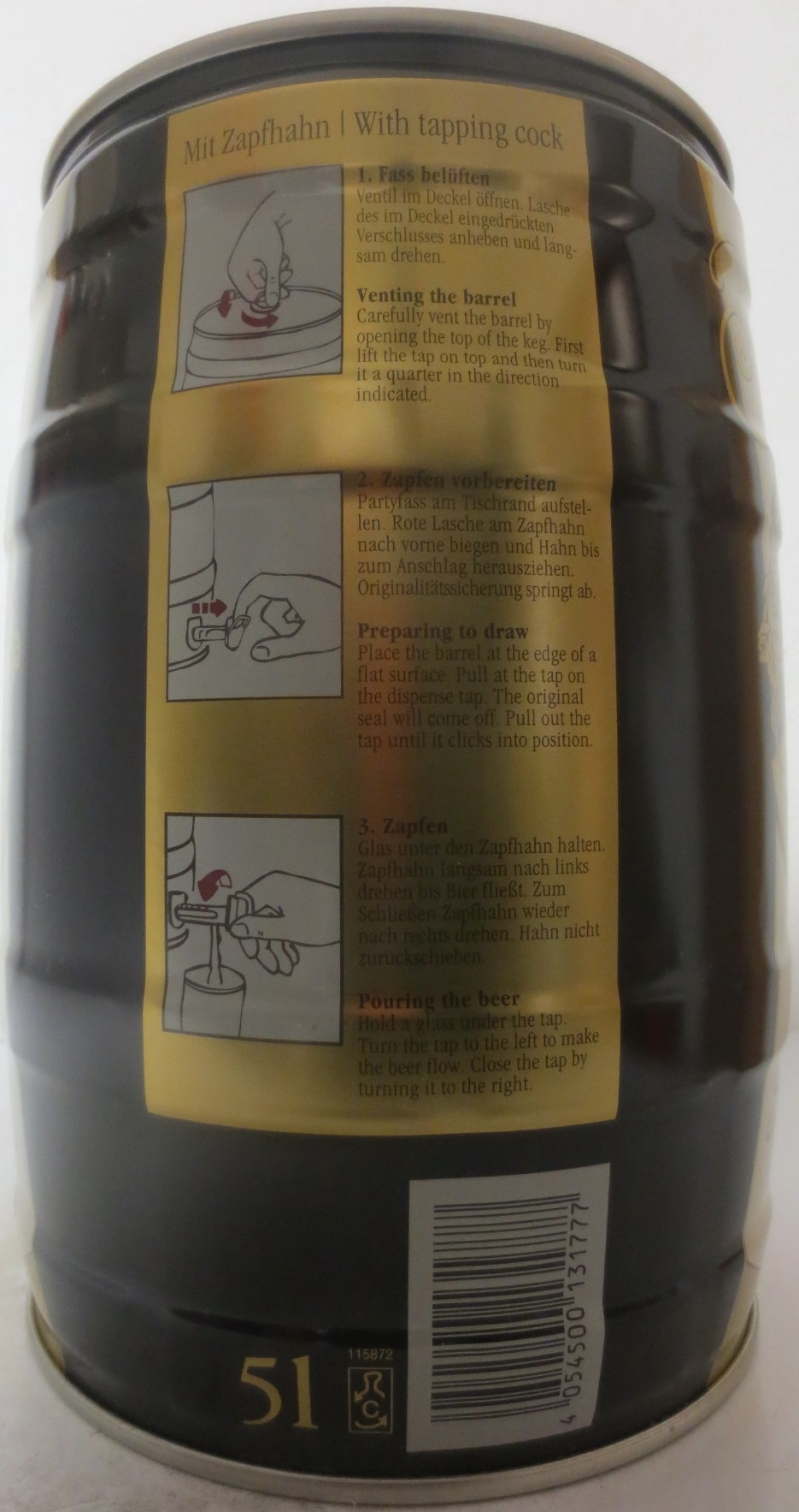 Zähringer GERMAN BEER Schwarz Bier (5L) Nr.1 