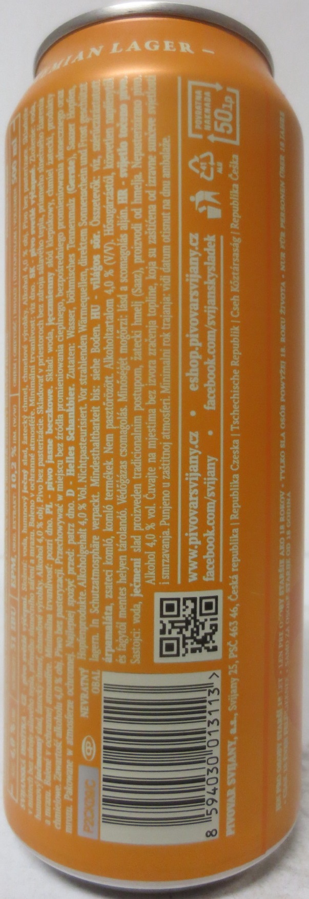 Svijany SVIJANSKÁ DESÍTKA světlé výčepní Tradiční pivo bez pasterizace 10 III (CZ) (50cl) (B/O) č.1 