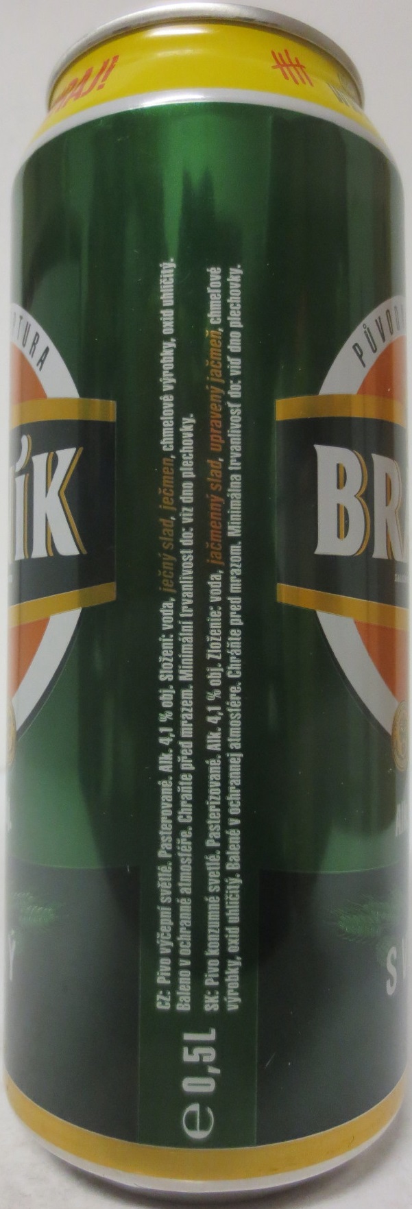 BRANÍK Alk. 4,1% obj. SVĚTLÝ SOUTĚŽ 2021 (CZ) (50cl) (B/O) č.1