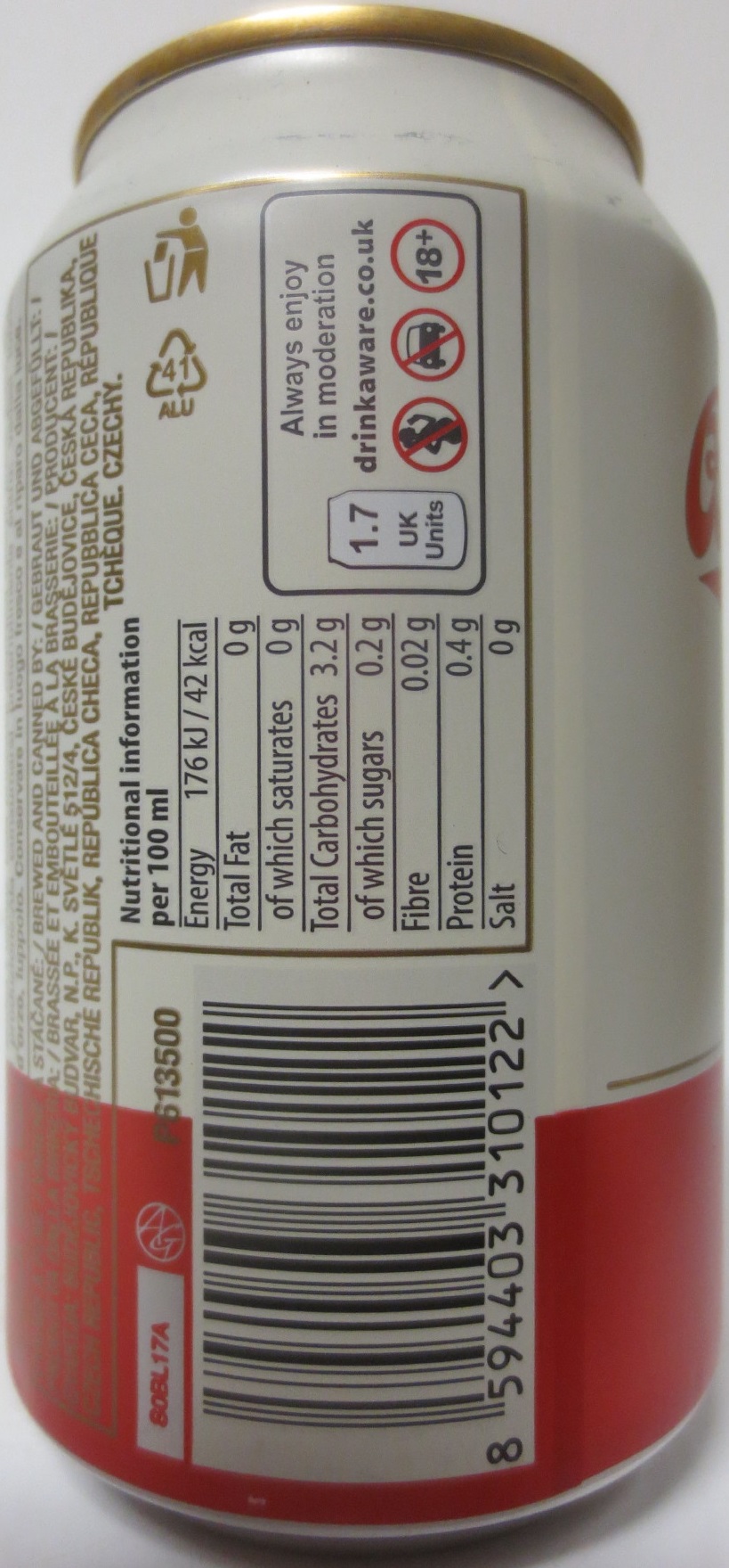 Budweiser Budvar ORIGINAL CZECH LAGER (CZ) (33cl) (B/O) č.1