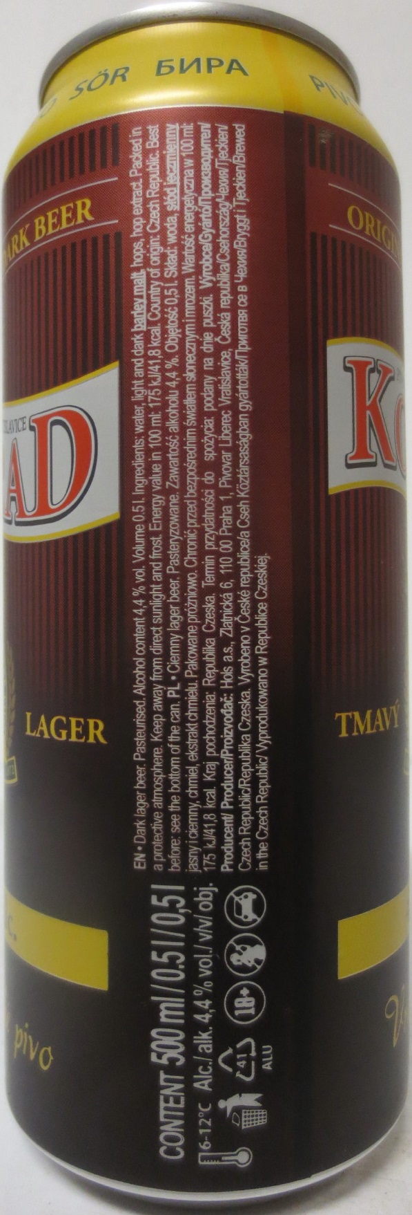 KONRAD 4,4% alk. Vratislavické pivo (50cl) (B/O) 