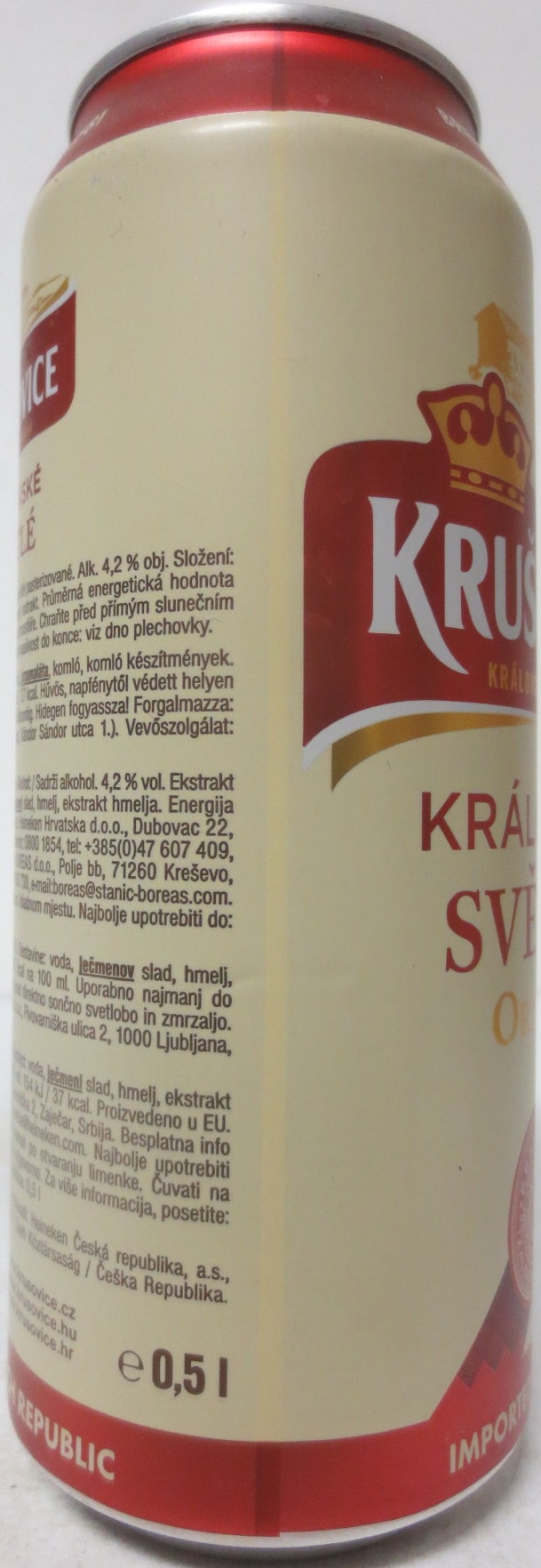 KRUŠOVICE KRÁLOVSKÝ PIVOVAR KRÁLOVSKÉ SVĚTLÉ ORIGINÁL (50cl) (B/O) č.1