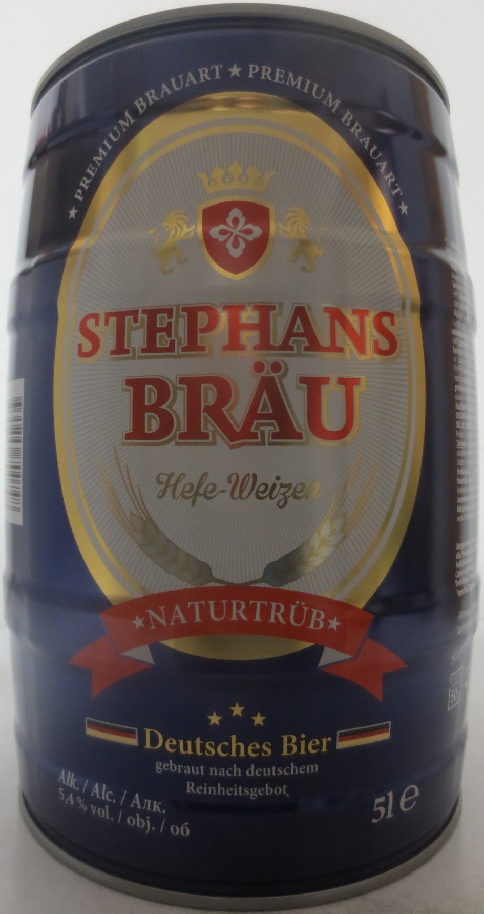 STEPHANS BRÄU Hefe-Weizen NATURTRÜB Deutsches Bier (5L) Nr.1 