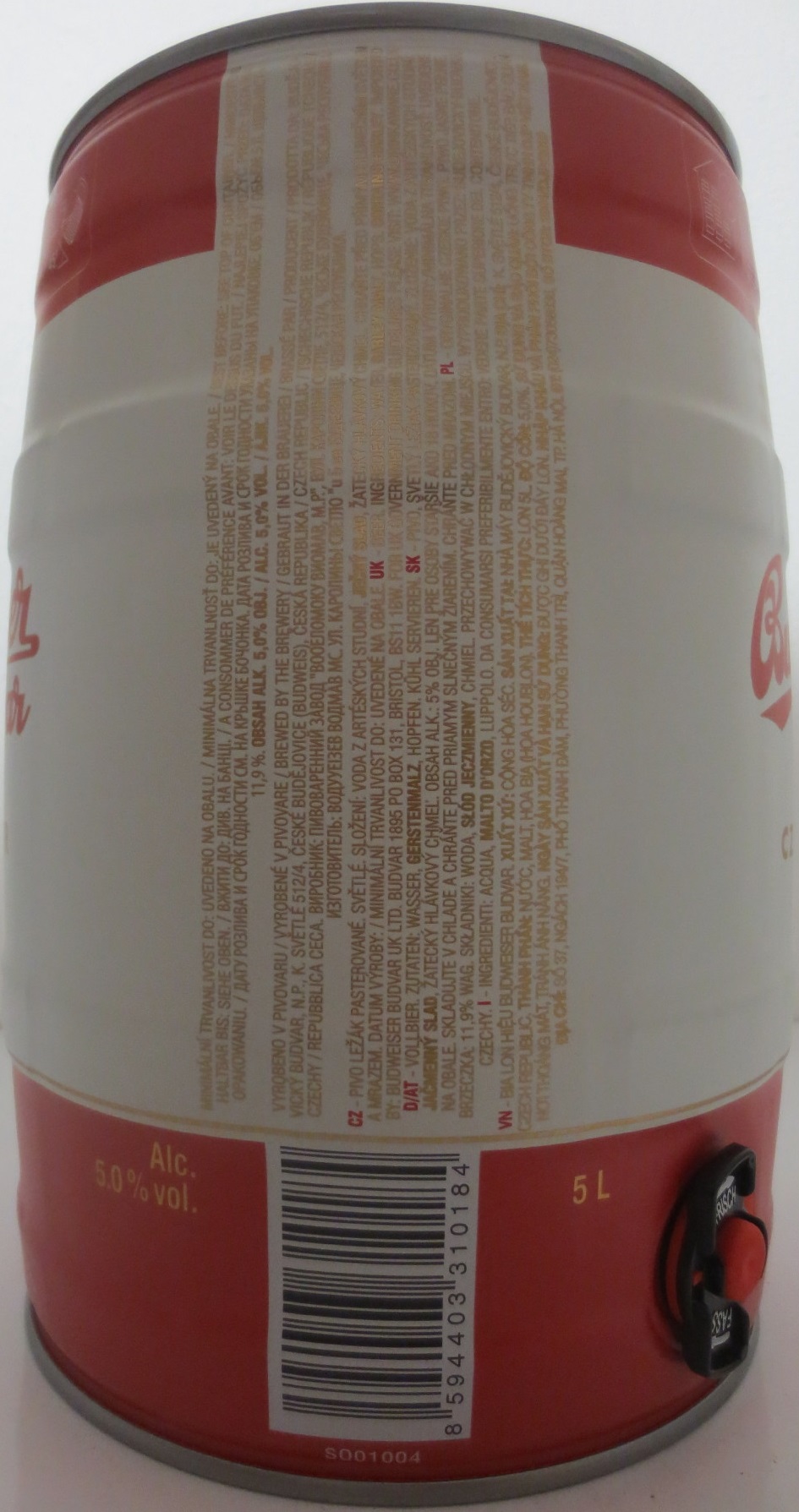Budweiser Budvar ORIGINAL CZECH LAGER (5L) č.4
