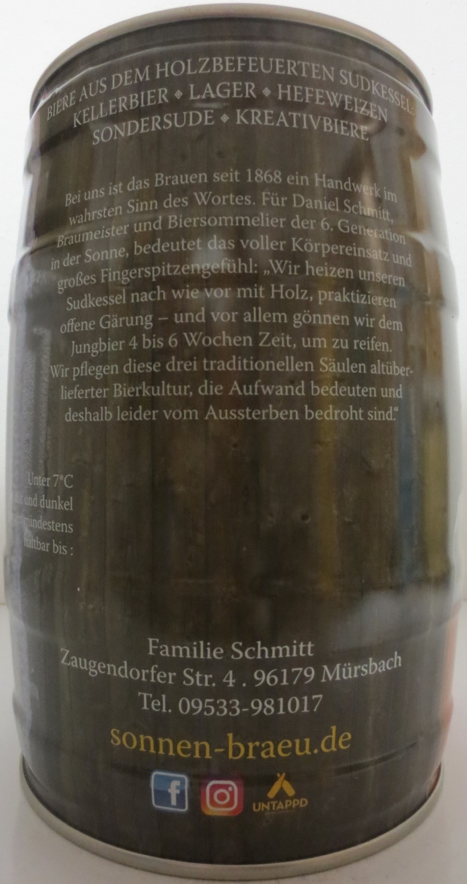 SONNEN - BRÄU Mürsbach - Eine helle Freude - Solarbier. (5L) Nr.1