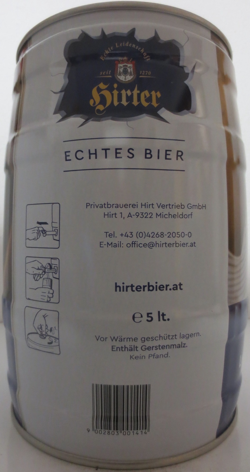 hirter ECHTES BIER REAL PASSION - REAL BIER (5L) Nr.1 