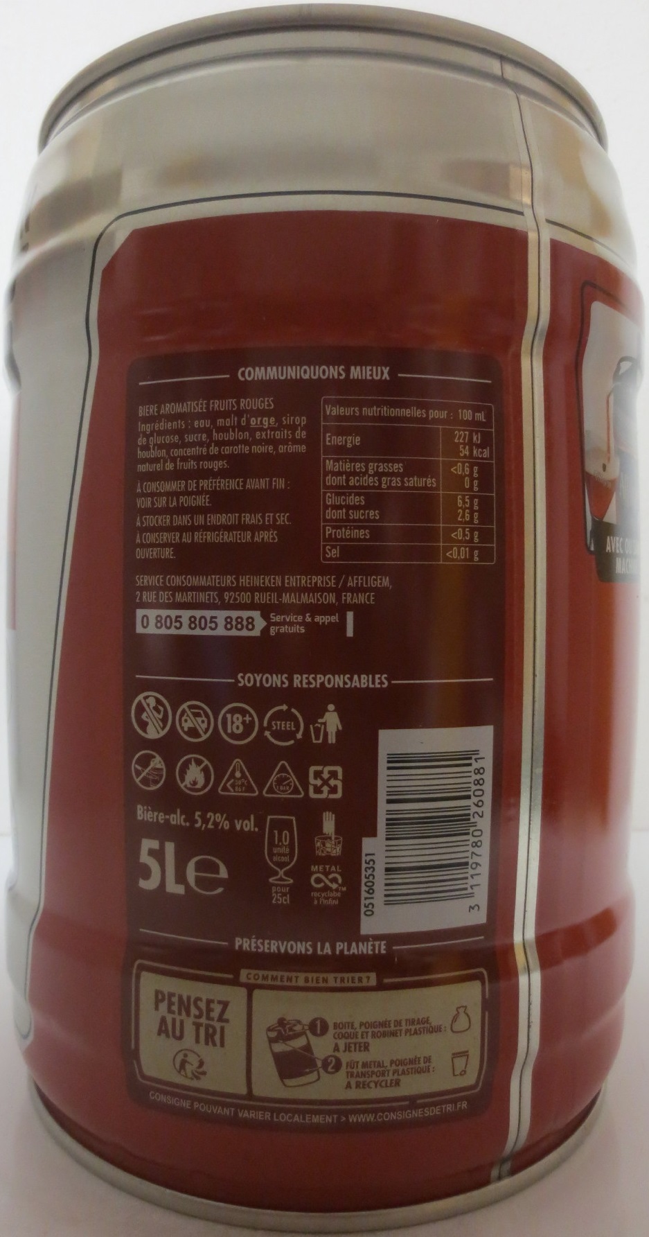 Affligem FRUITS ROUGES FRAICHE ET FRUITEE (5L) Nr.1 