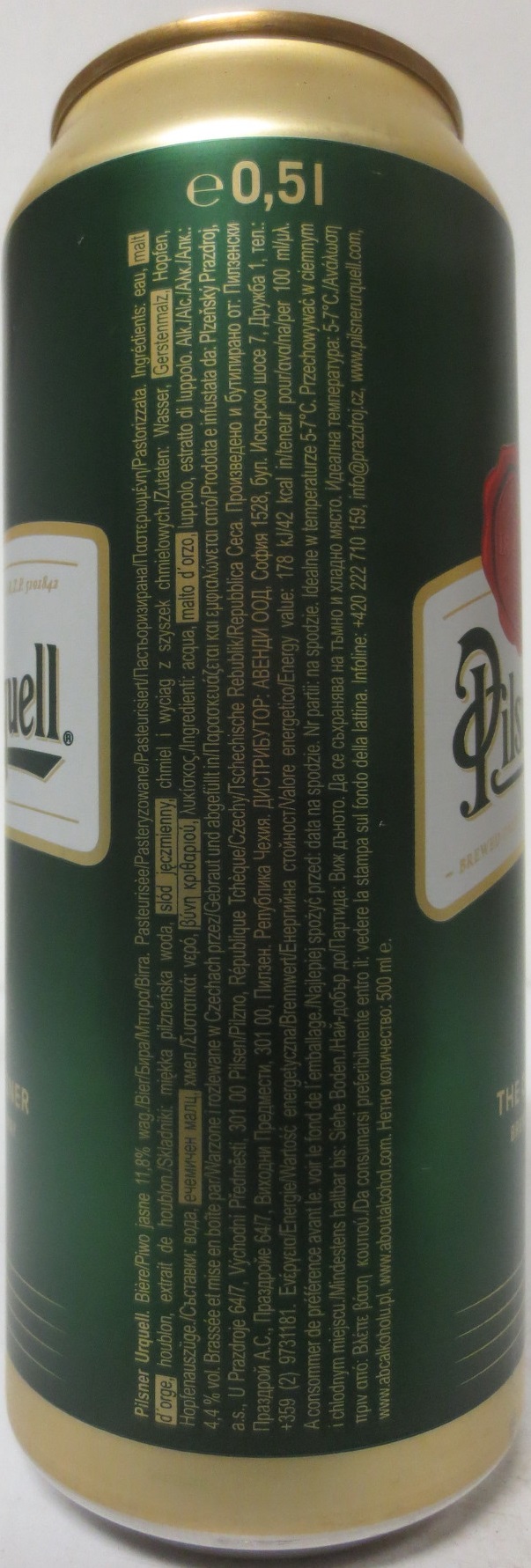 Pilsner Urquell P.U. THE ORIGINAL PILSNER BREWED THE ORIGINAL WAY (PL) (50cl) (B/O) č.1