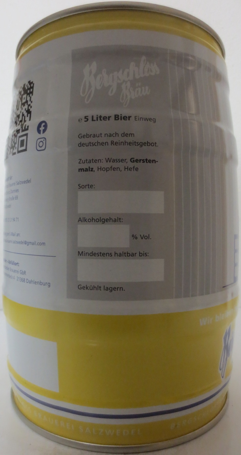 Bergschloss Bräu Urstoff der Altmark (5L) Nr.1 