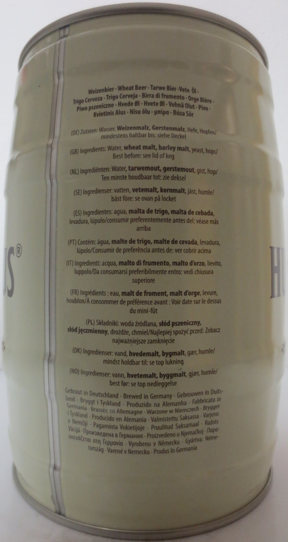 HUBERTUS GERMAN BEER WEIZEN Hell (5L) Nr.1 