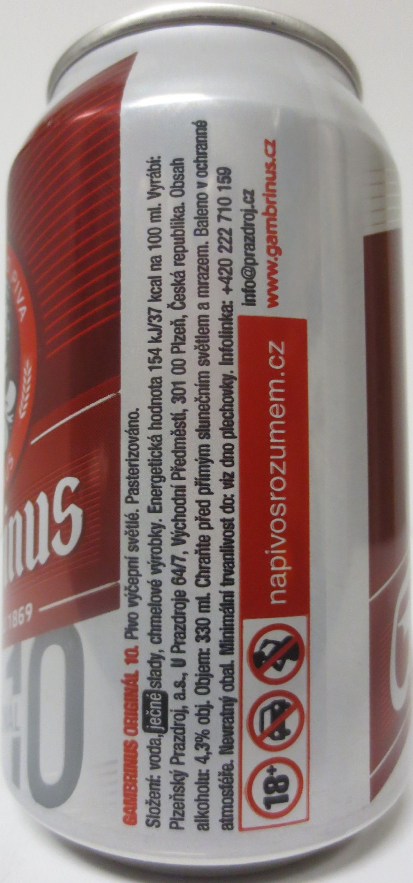 Gambrinus ORIGINÁL 10 NOVÁ PLNĚJŠÍ CHUŤ (CZ) (33cl) (B/O) č.1