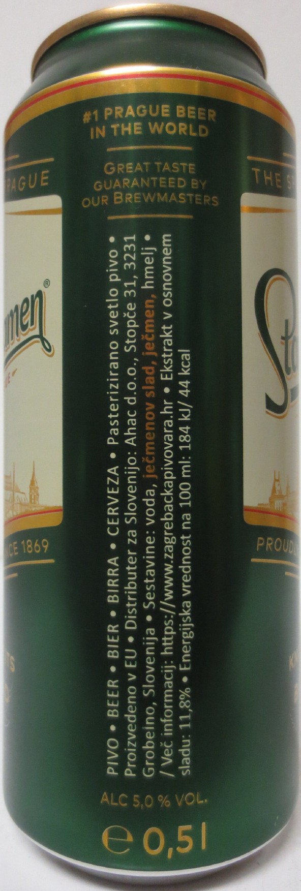 Staropramen EST. IN PRAGUE KNOWN FOR ITS BALANCED TASTE (HR) (50cl) (B/O) č.3