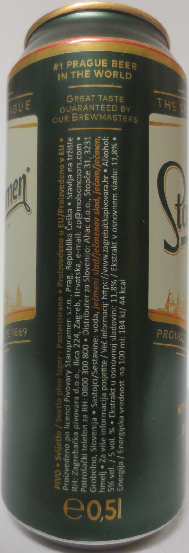 Staropramen EST. IN PRAGUE KNOWN FOR ITS BALANCED TASTE (HR) (50cl) (B/O) č.2