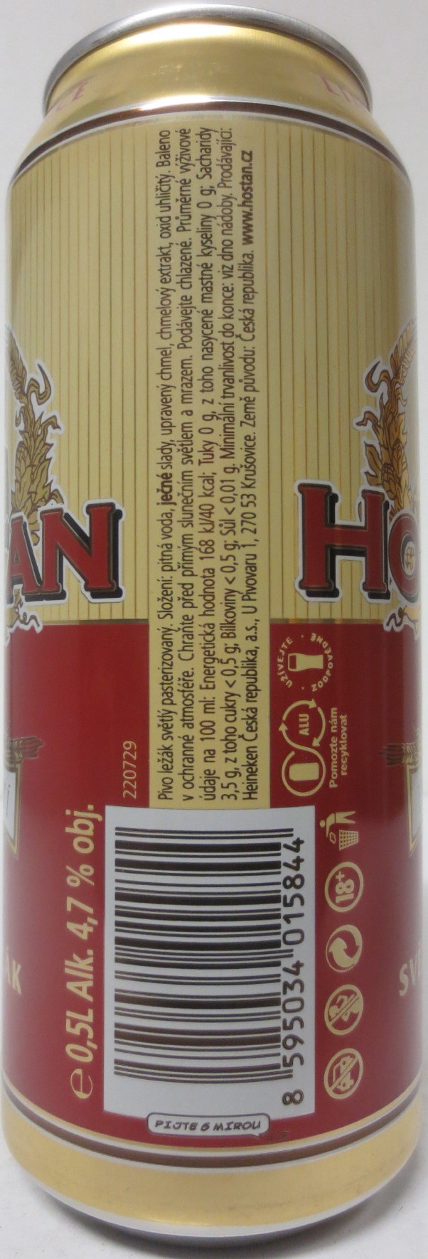 HOSTAN HRADNÍ SVĚTLÝ LEŽÁK (50cl) (B/O) č.2 