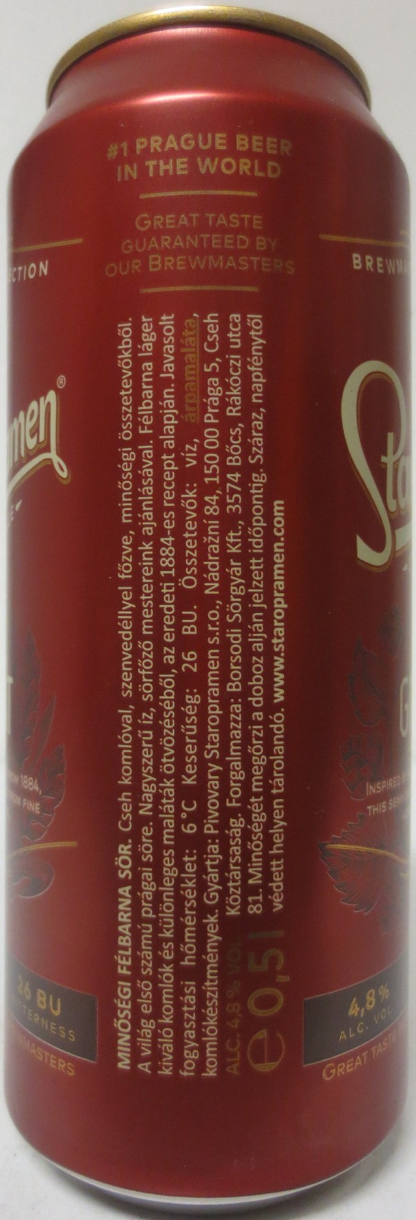 Staropramen EST. IN PRAGUE GRANÁT (H) (50cl) (B/O) č.3