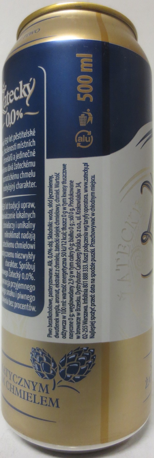 Žatecký 0,0% S AROMATICKÝM ŽATACKÝM CHMELEM (50cl) (B-O) č.1