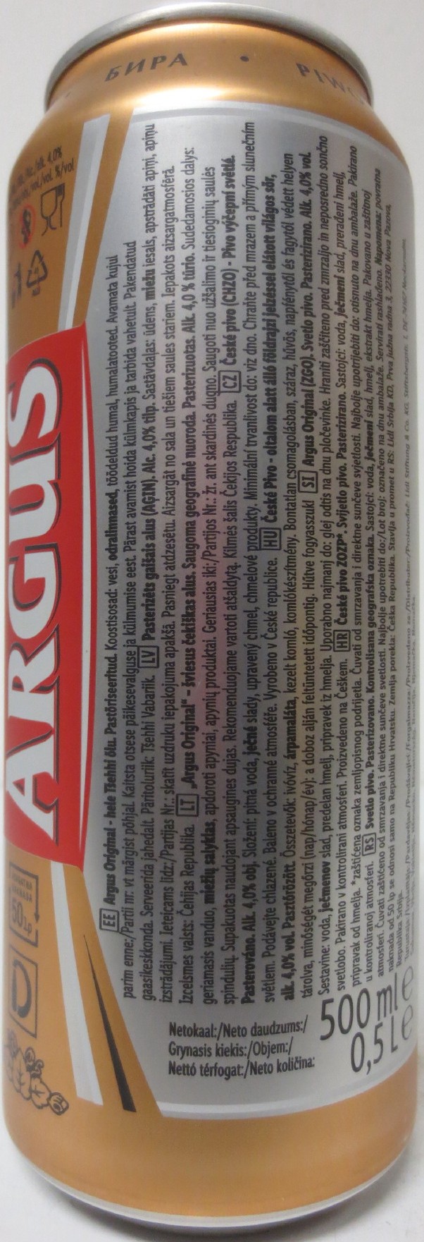 ARGUS 10 ORIGINAL Pils (50cl) (B/O) č.2 