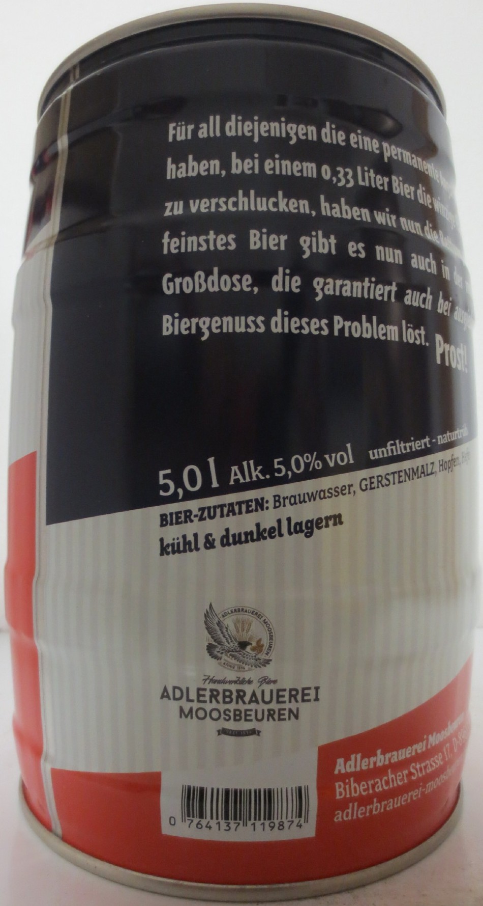 ADLERBRAUEREI MOOSBEUREN Helles (5L) Nr.1 