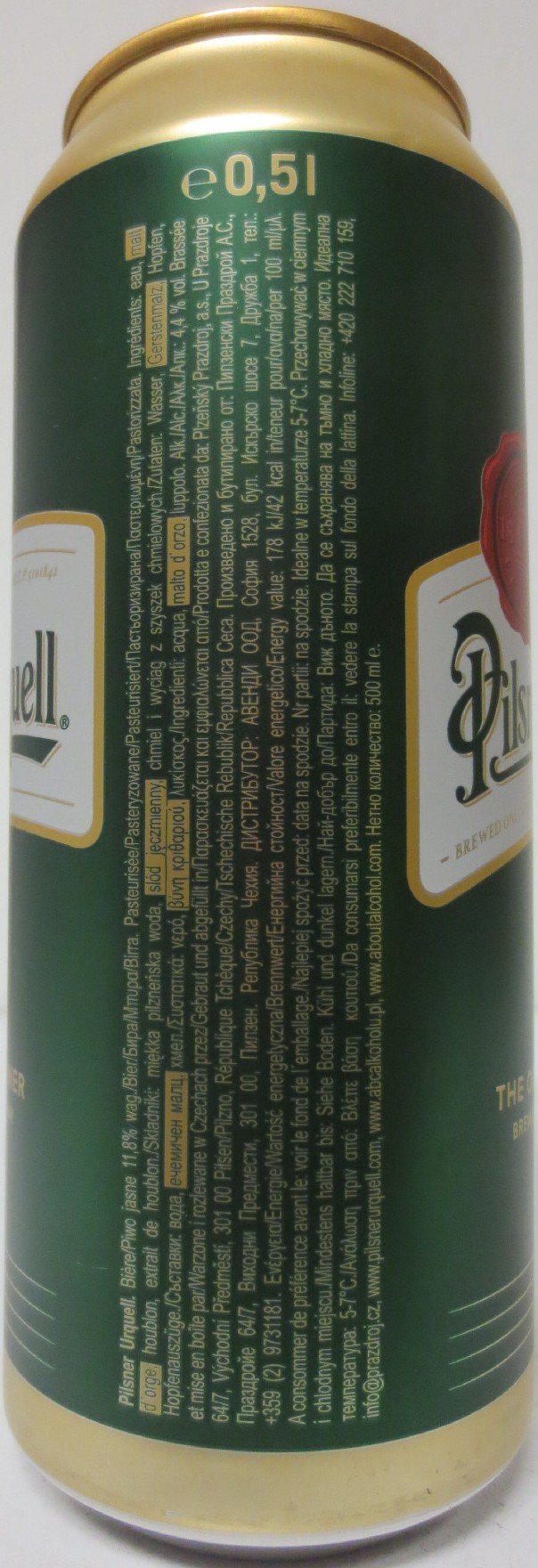 Pilsner Urquell P.U. THE ORIGINAL PILSNER BREWED THE ORIGINAL WAY (A) (50cl) (B/O) č.1