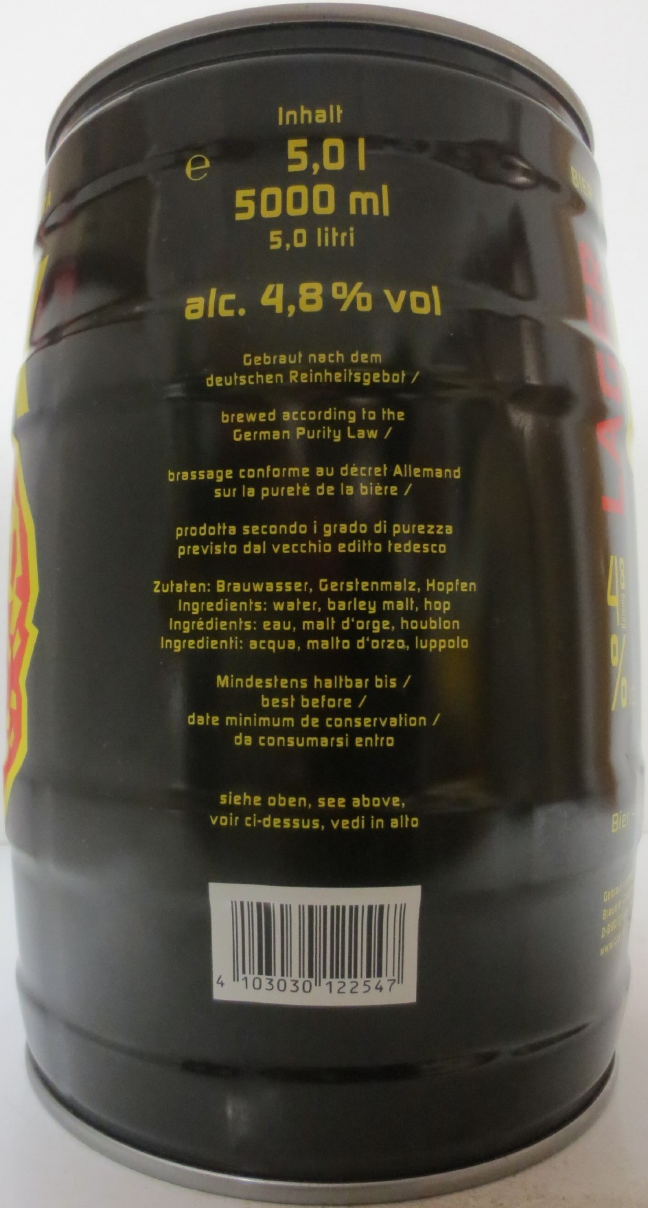 OXX LAGER 48 Komma % VOL (5L) Nr.2 