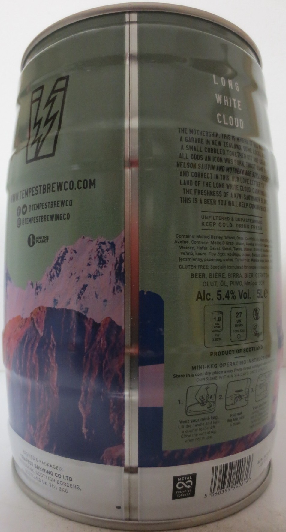 TEMPEST BREWING CO LONG WHITE CLOUD (5L) Nr.1 