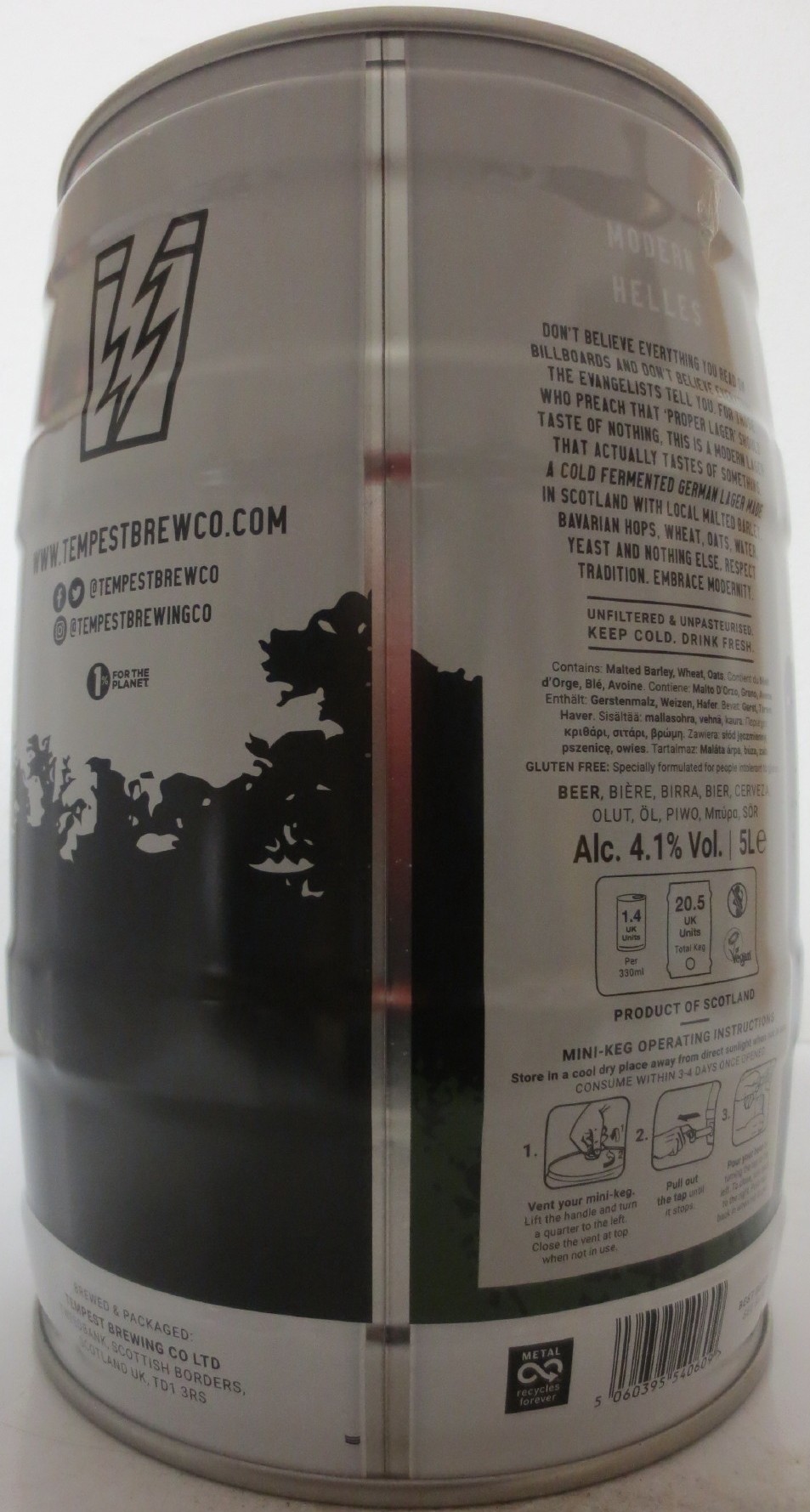 TEMPEST BREWING CO MODERN HELLES (5L) Nr.1 