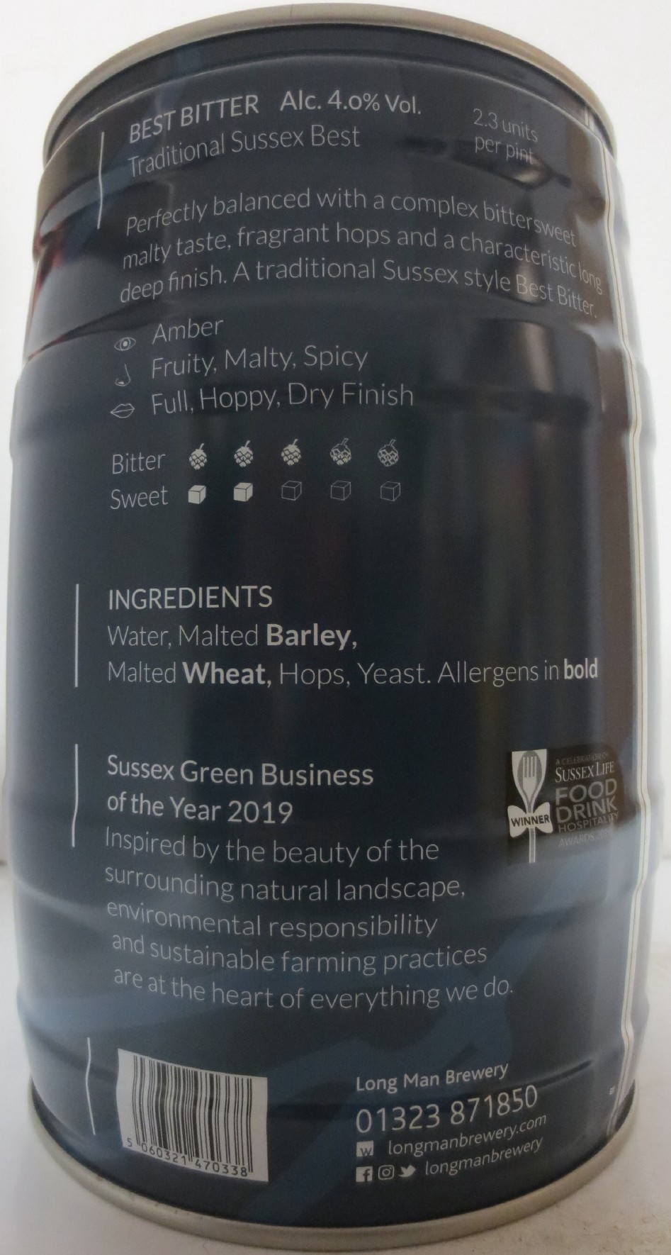 LONG MAN BEST BITTER Alc. 4.0% Vol. (5L) Nr.1