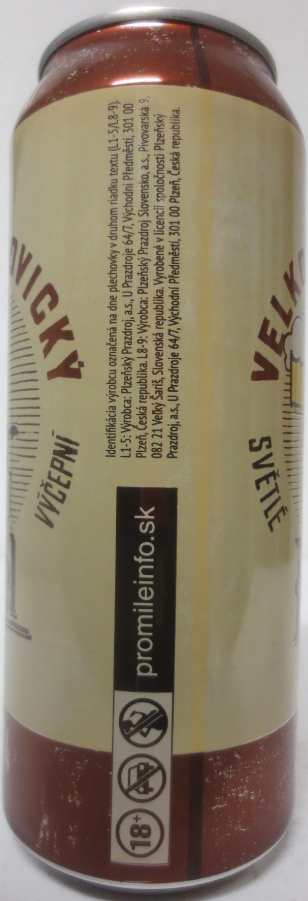 VELKOPOPOVICKÝ Kozel zal.1874 SVĚTLÉ VÝČEPNÍ (SK) (50cl) (B/O) č.1