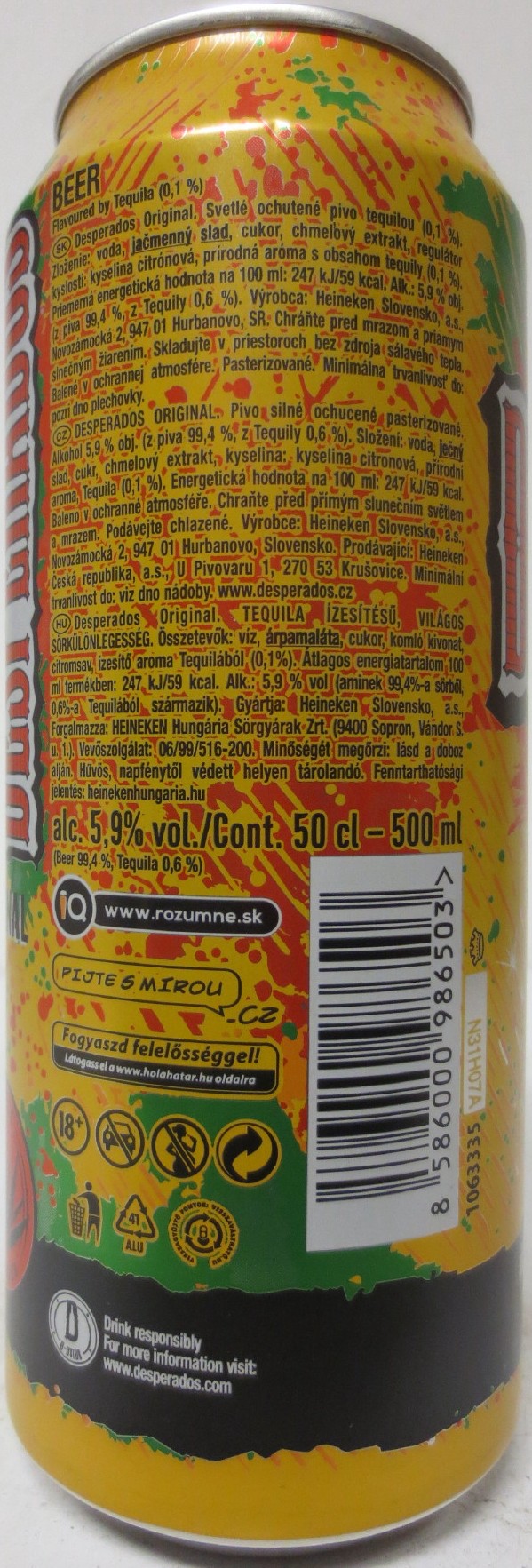 DESPERADOS ORIGINAL BEER-BIER (50cl) (B/O) č.2