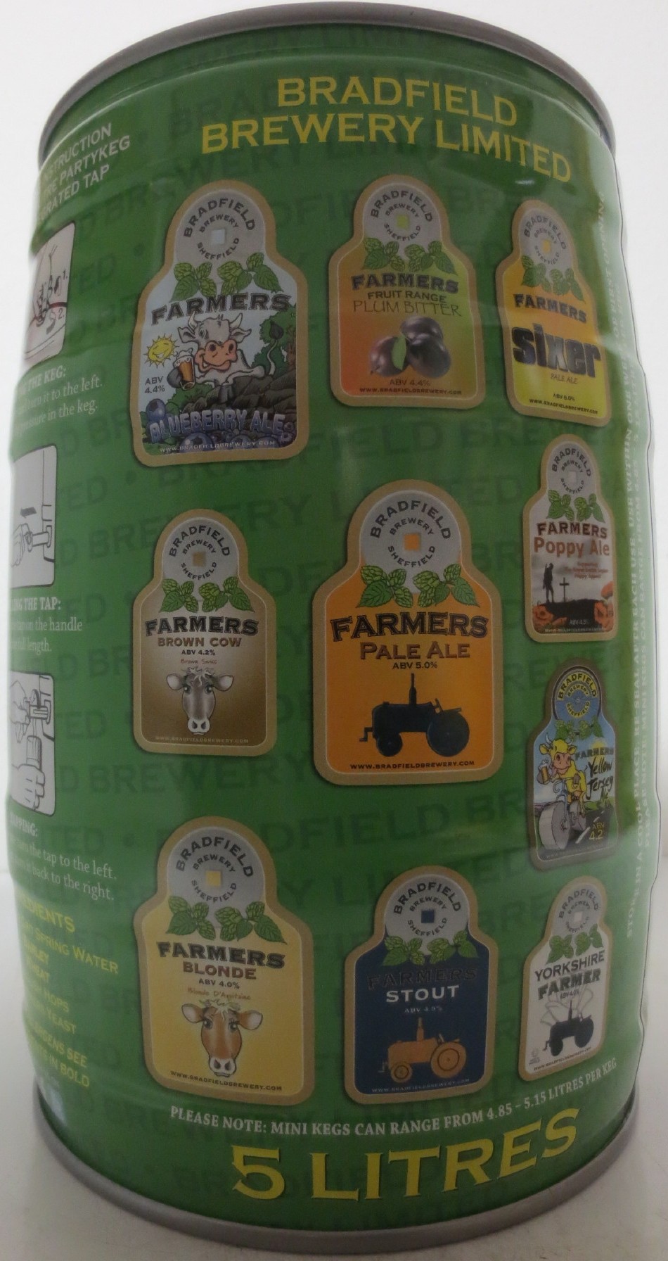 BRADFIELD BREWERY LIMITED 5 LITRES (5L) Nr.2 