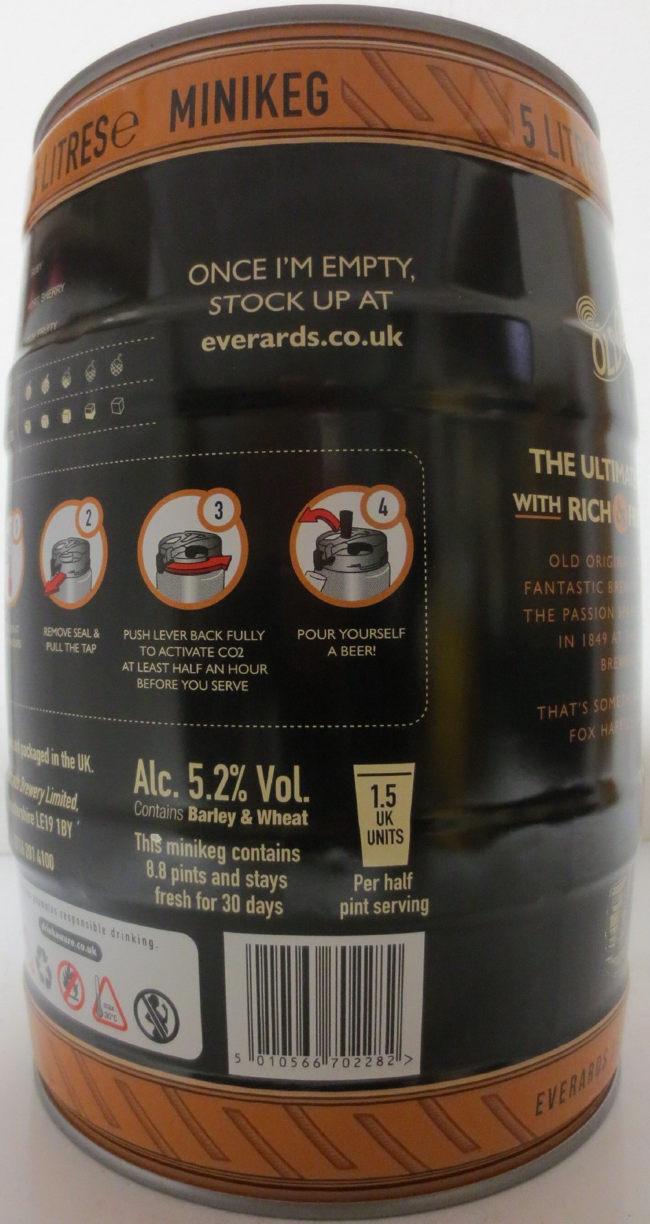 EVERARDS ORIGINAL RICH & FRUITY RUBY ALE (5L) Nr.1  