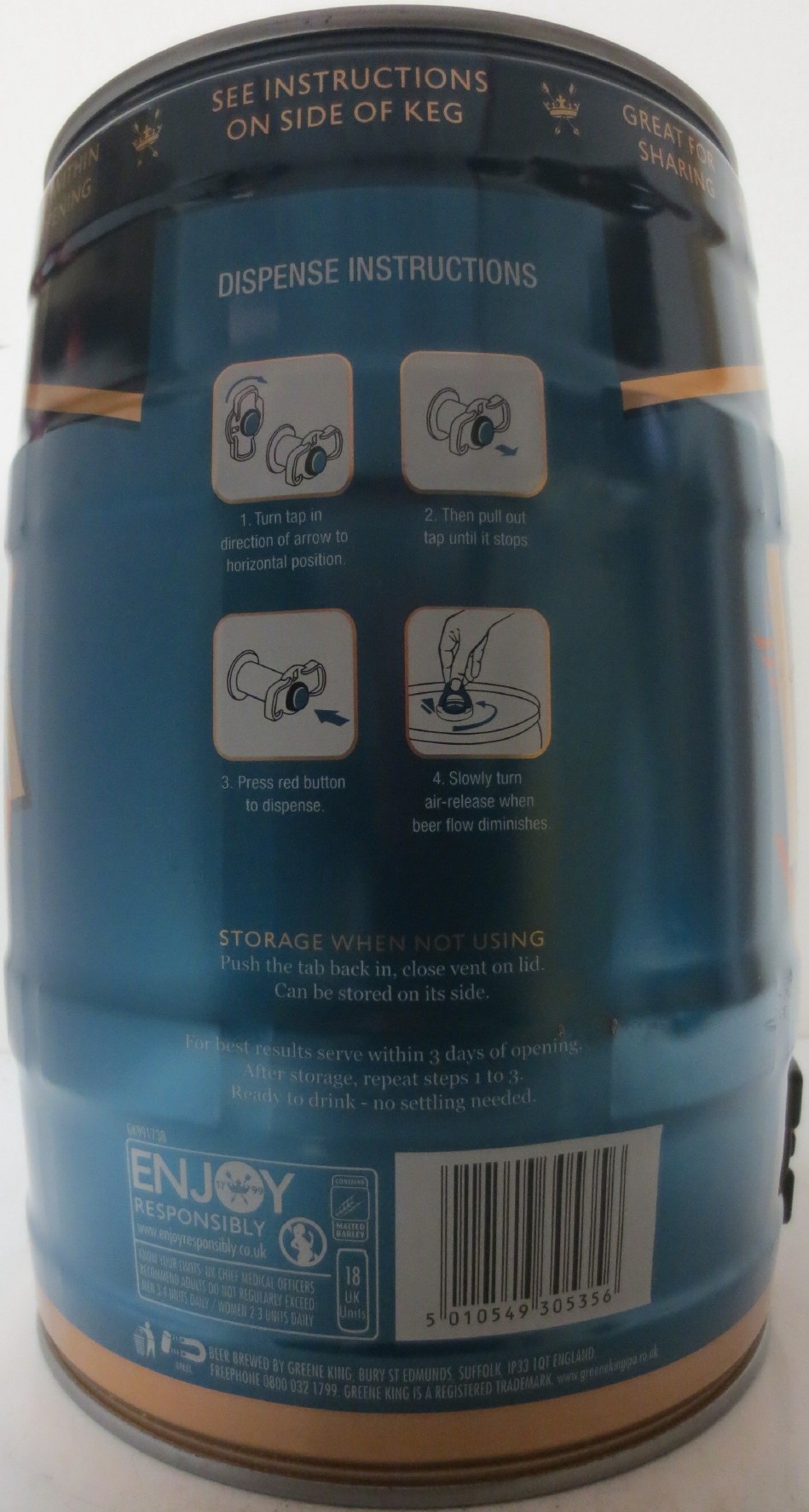 GREENE KING IPA INDIA PALE ALE (5L) Nr.1 