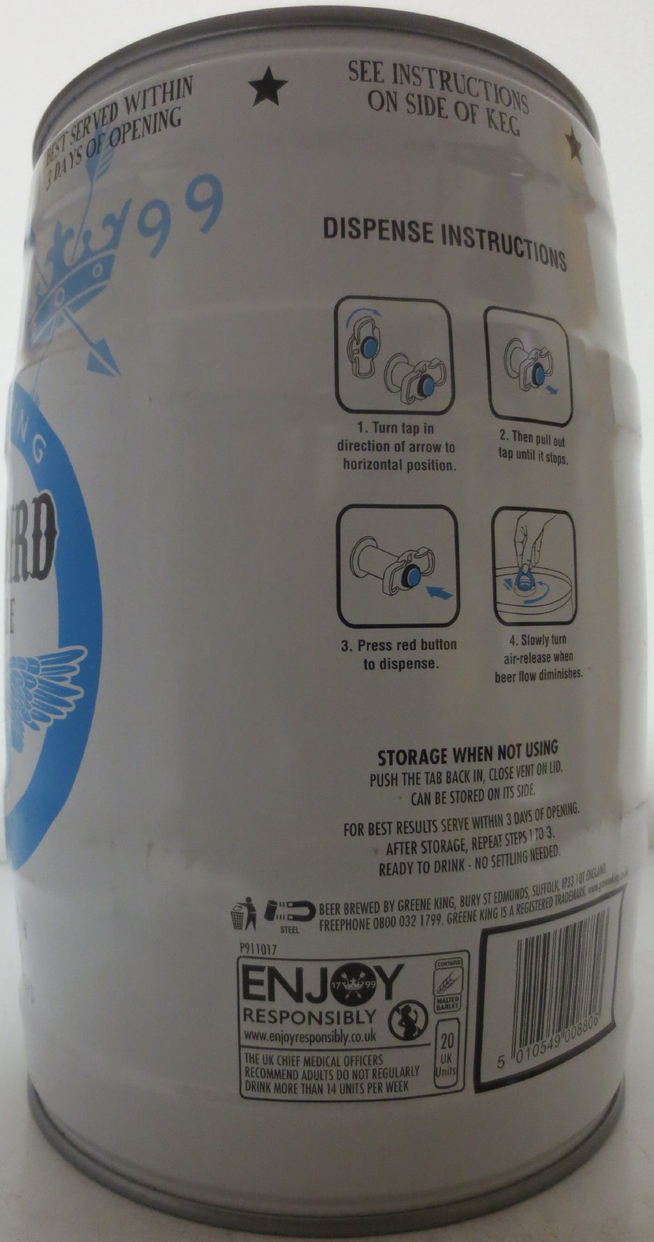 GREENE KING YARDBIRD PALE ALE (5L) Nr.1 