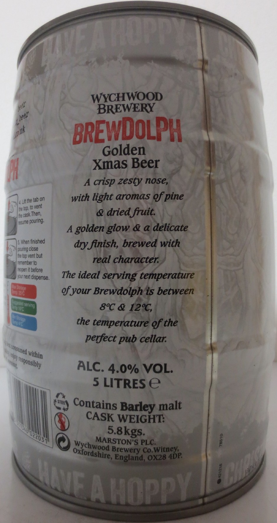 WYCHWOOD BREWERY BREWDOLPH Golden Xmas Beer (5L) Nr.1