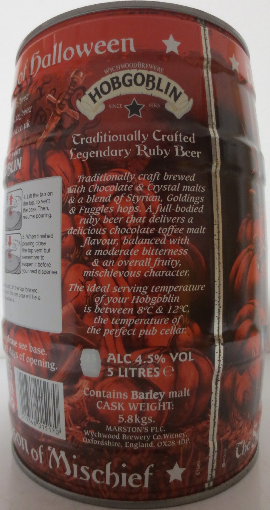 WYCHWOOD BREWERY HOBGOBLIN The Season of Mischief (5L) Nr.1 