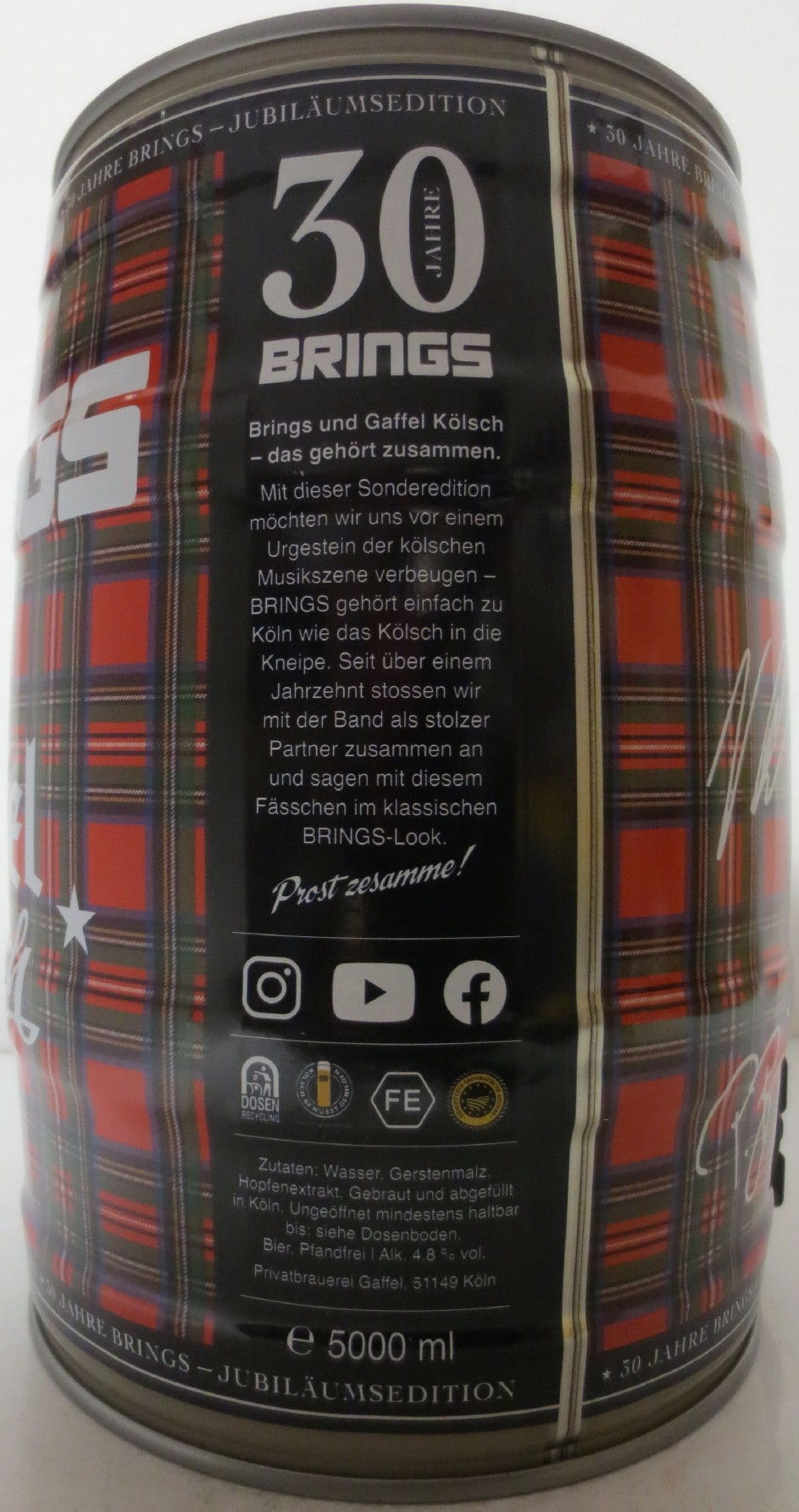 Gaffel kölsch BRINGS (5L) Nr.1 