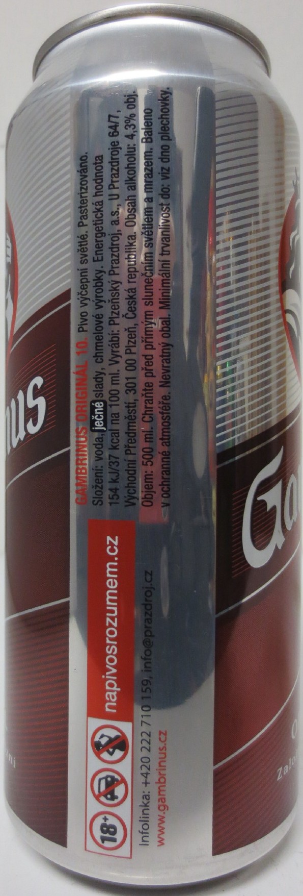 Gambrinus 10 ORIGINAL Založeno 1869 v Plzni (SK) (50cl) (B/O) č.1
